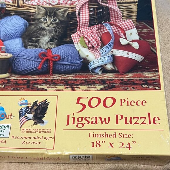 SunsOut Kittens in The Basket 500 Pc Jigsaw Puzzle Baby cats - Picture 5 of 9